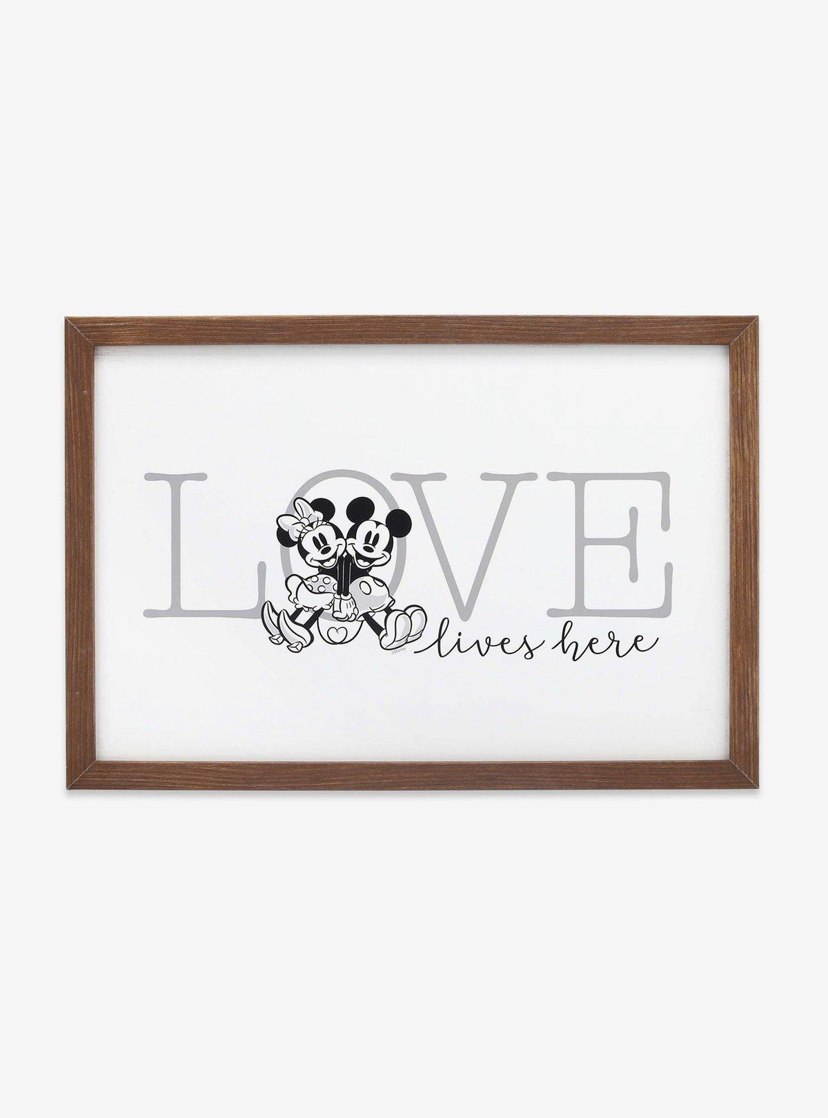 Decoración de pared Mickey y Minnie: El amor vive aquí
