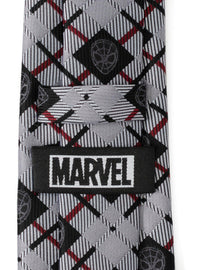 Corbata a cuadros de Spider-Man para hombre