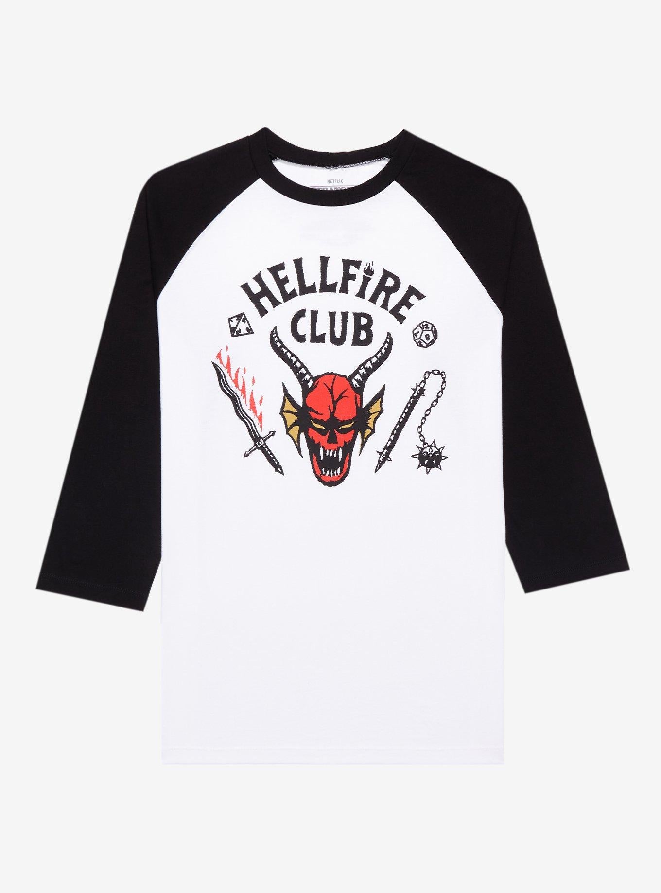Polera raglán Club Hellfire de Stranger Things