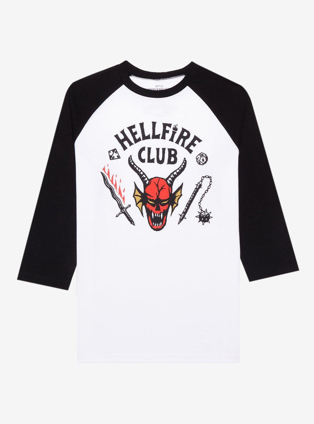 Polera raglán Club Hellfire de Stranger Things