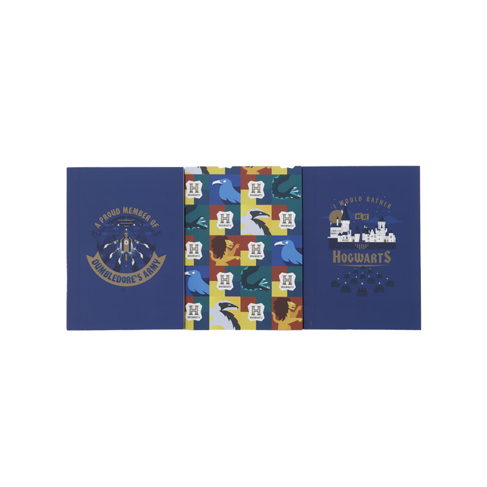 Set de 3 blocs de notas A7 Hogwarts