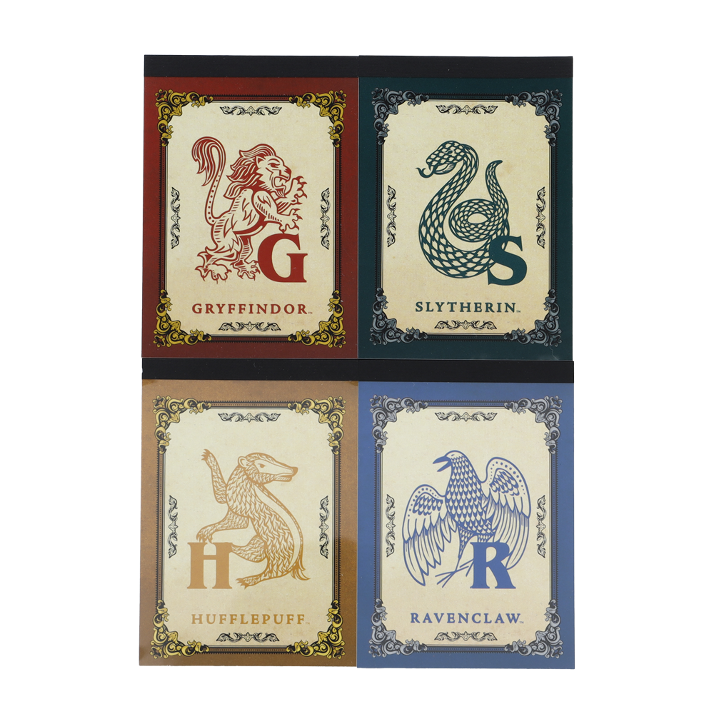 Set de 4 blocs de notas de las casas de Hogwarts