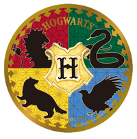 Set completo de pines dorados de Hogwarts