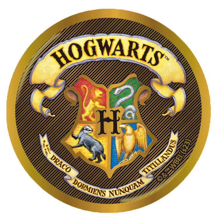 Set completo de pines dorados de Hogwarts
