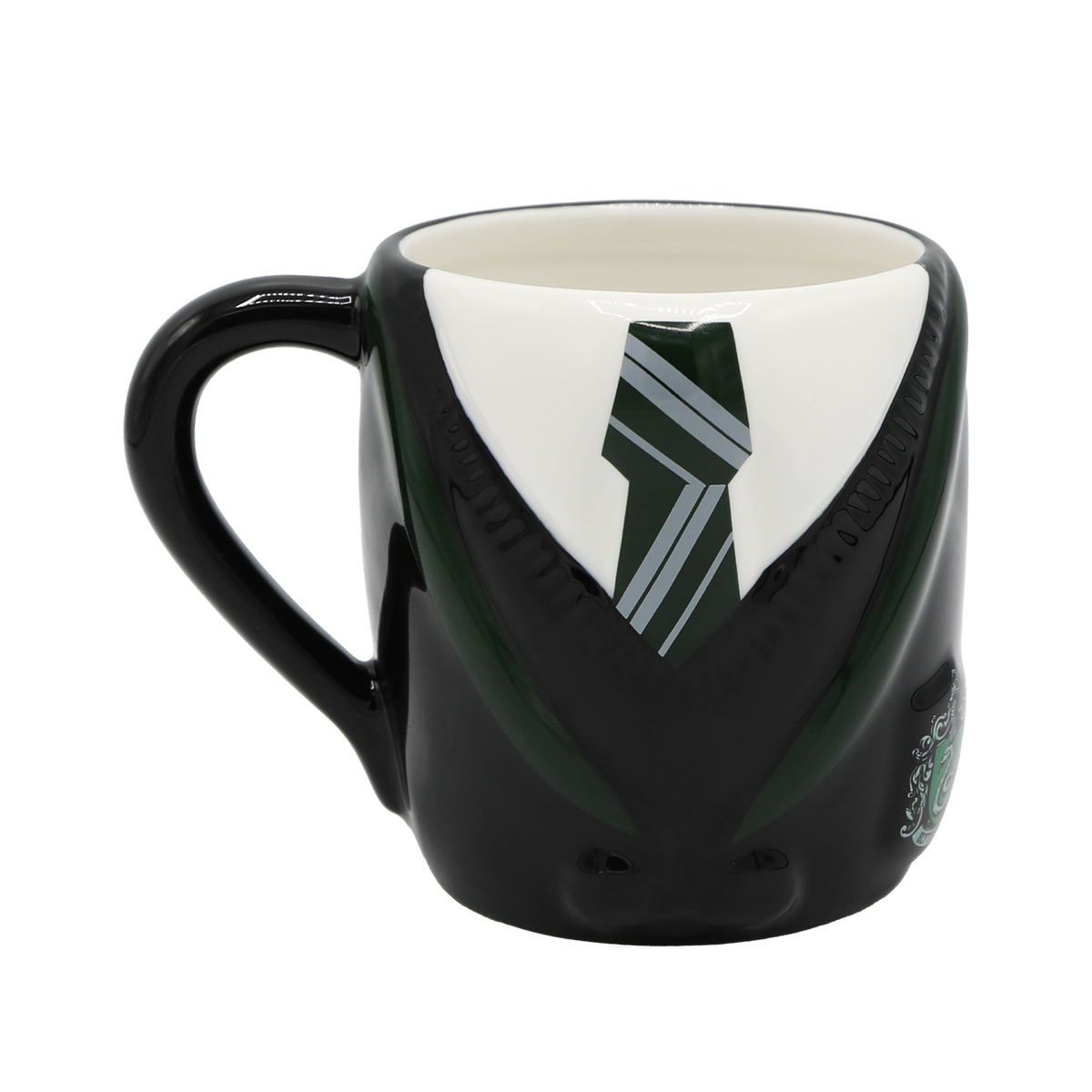 Taza Slytherin con diseño de corbata