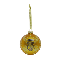 Adorno con glitter de Hufflepuff