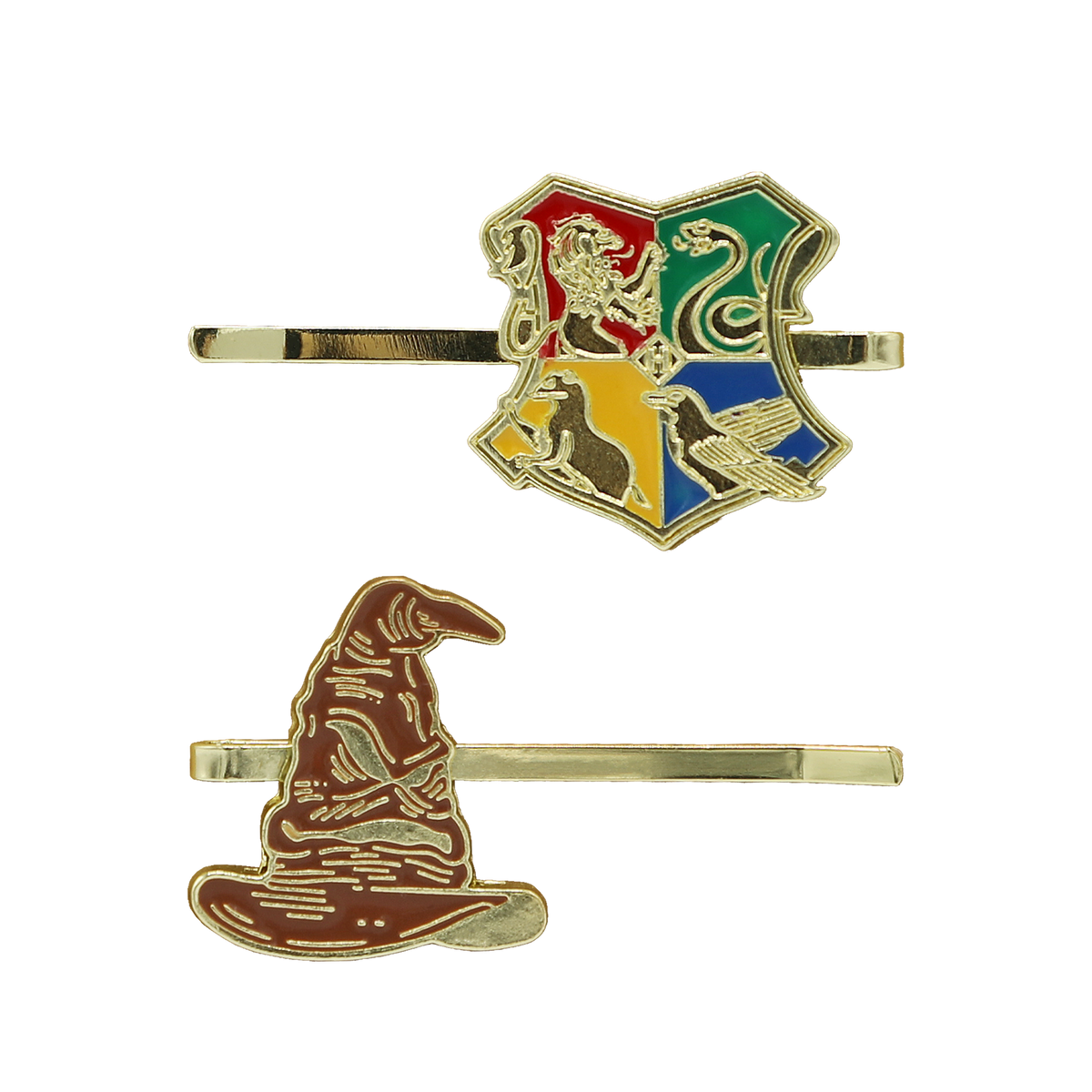 Set de 2 pinches con escudo de Hogwarts