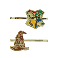 Set de 2 pinches con escudo de Hogwarts