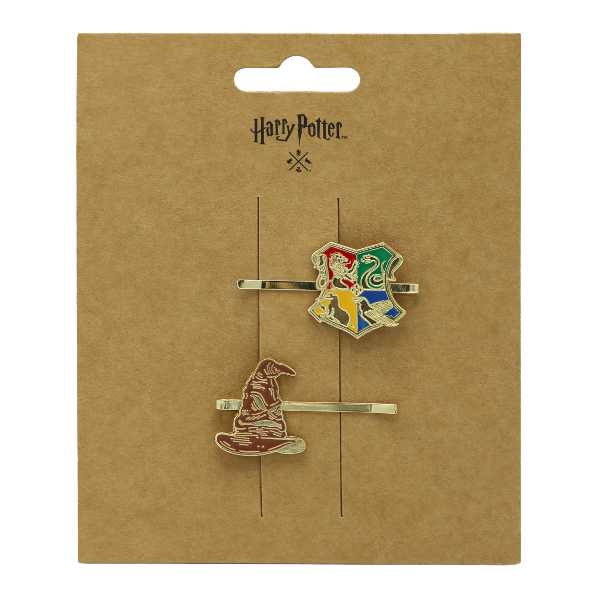 Set de 2 pinches con escudo de Hogwarts