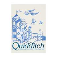 Postal de Quidditch con estampado foil