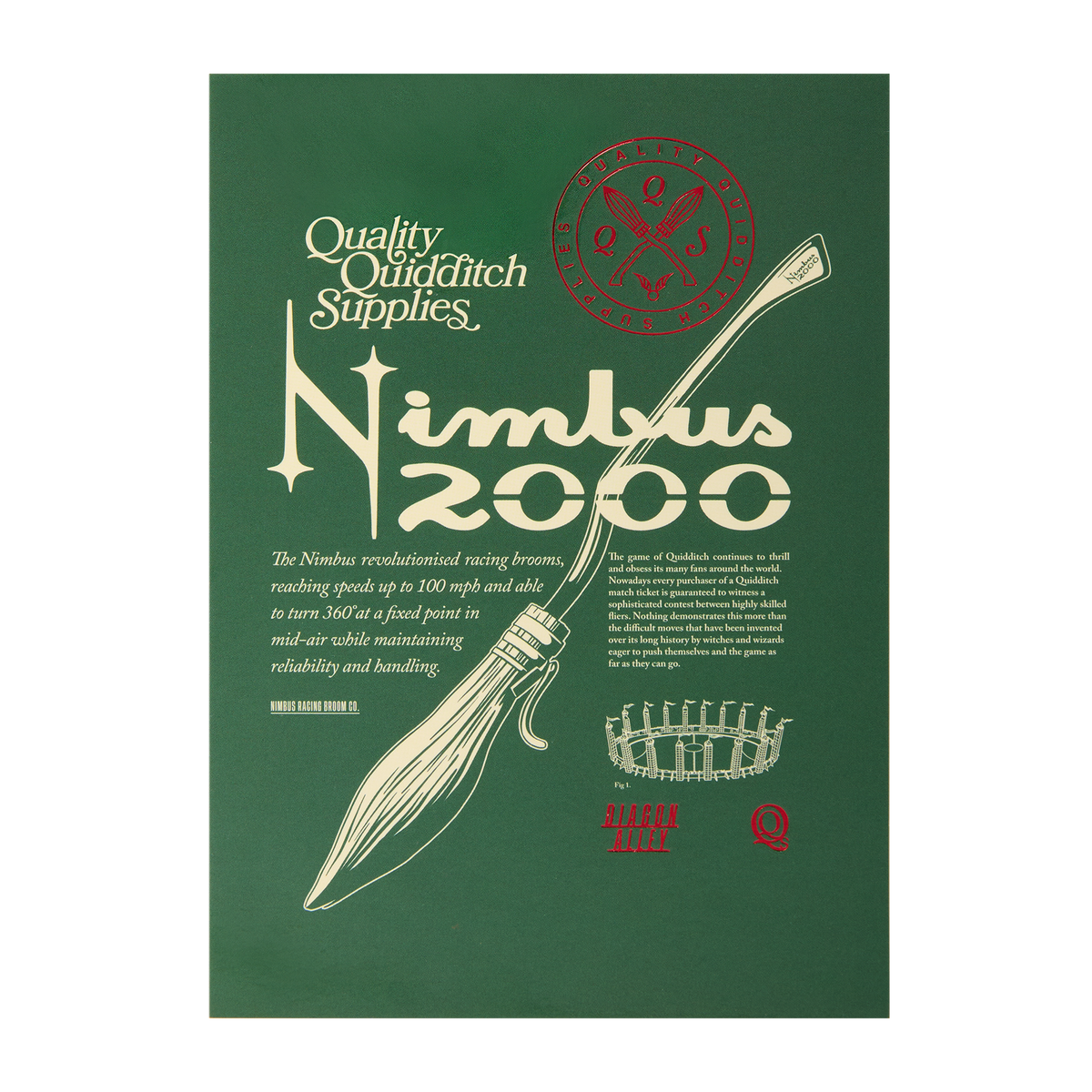 Postal con foil Nimbus 2000