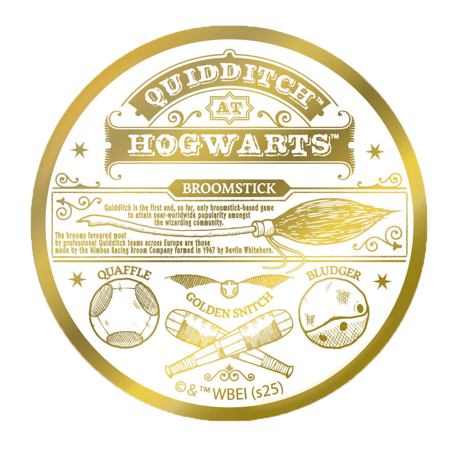 Set completo de pines dorados de Quidditch