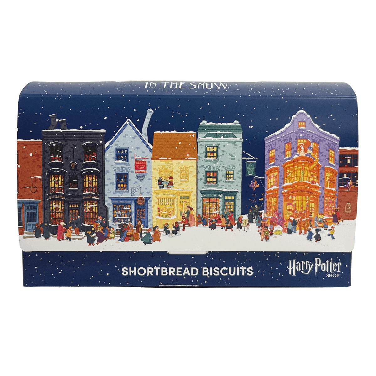Galletas de mantequilla de Diagon Alley con sticker navideño