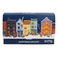 Galletas de mantequilla de Diagon Alley con sticker navideño