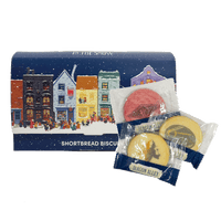 Galletas de mantequilla de Diagon Alley con sticker navideño