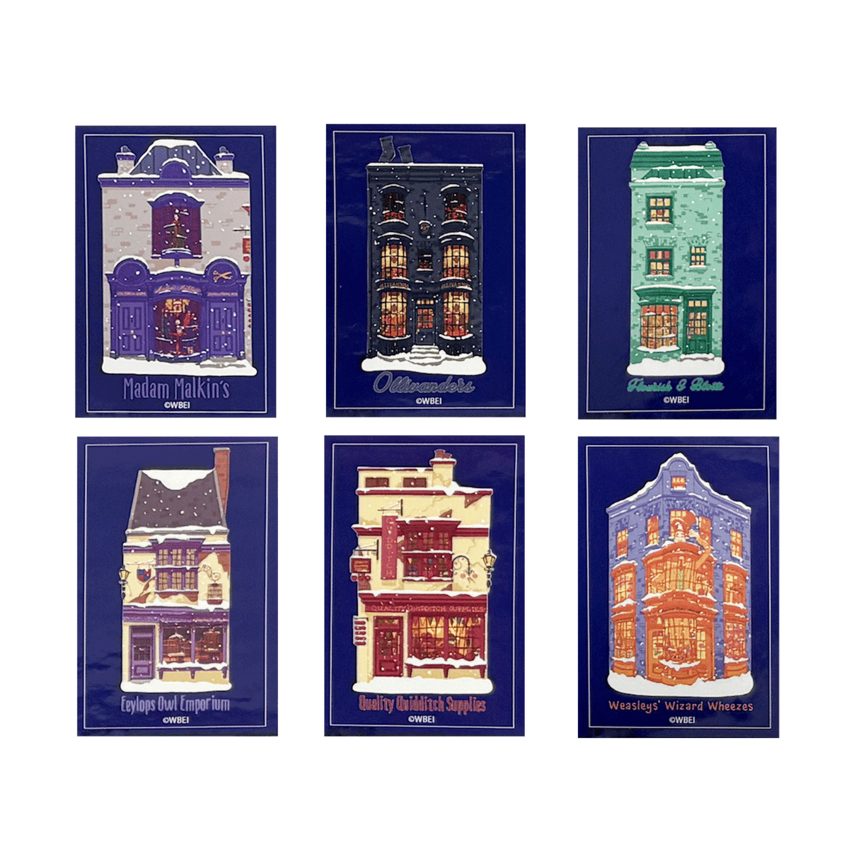 Galletas de mantequilla de Diagon Alley con sticker navideño