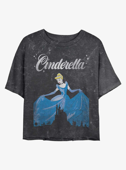 Disney Cinderella Polera crop de mujer con lavado mineral