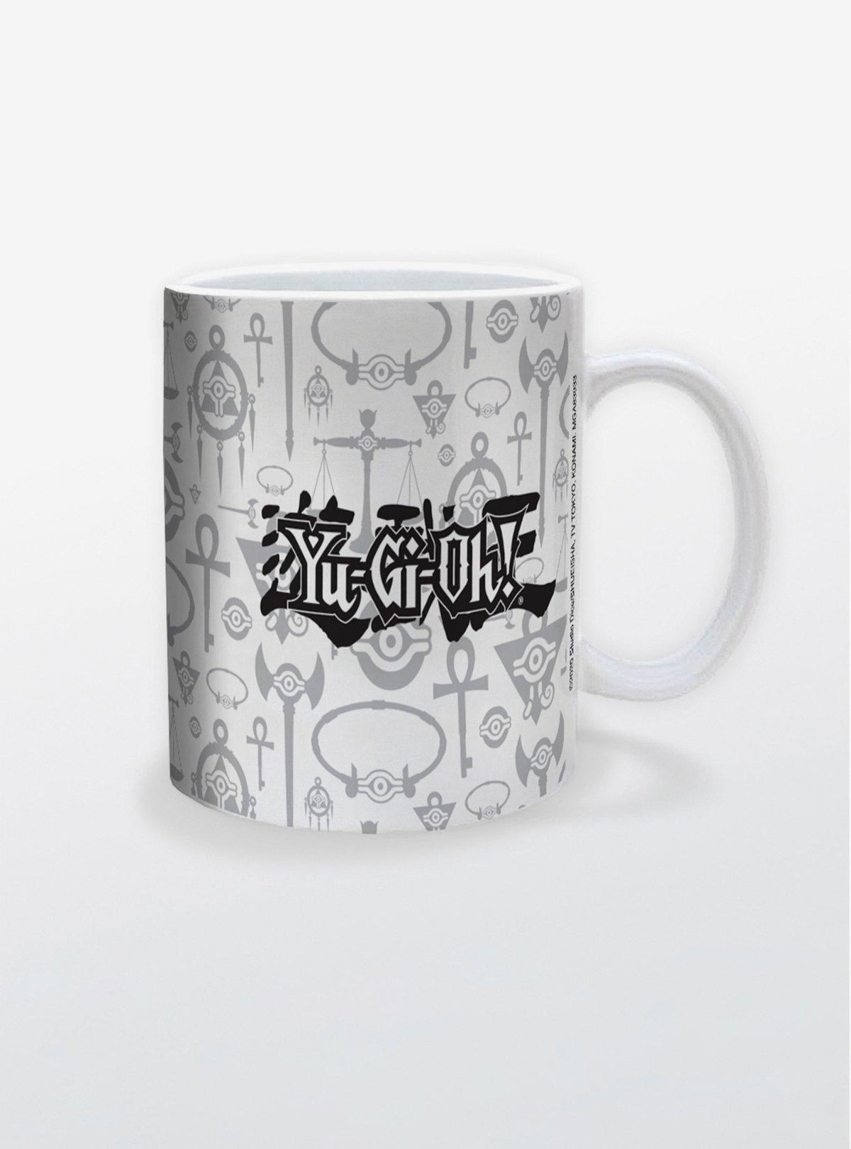 Taza Yu-Gi-Oh! con logo en blanco y negro