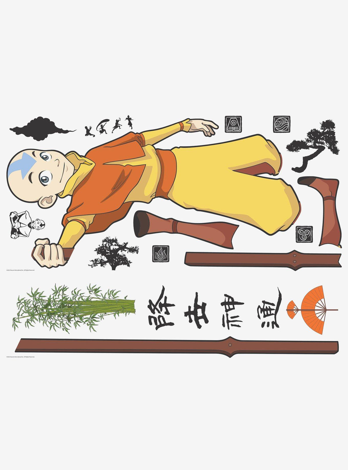 Adhesivos murales gigantes de Aang - Avatar: The Last Airbender
