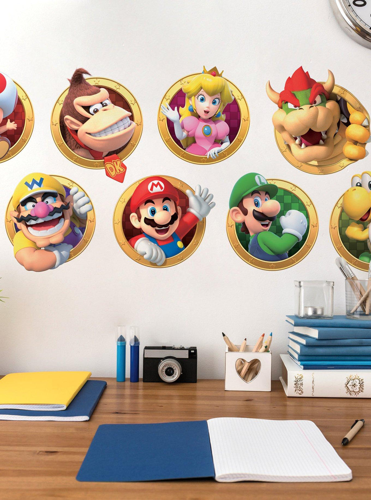 Calcomanías murales de personajes de Super Mario