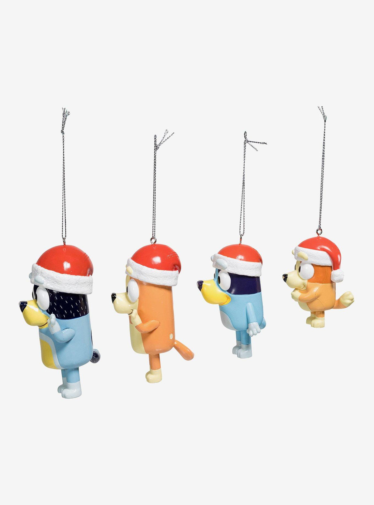 Set de 4 adornos navideños de Bluey y su familia
