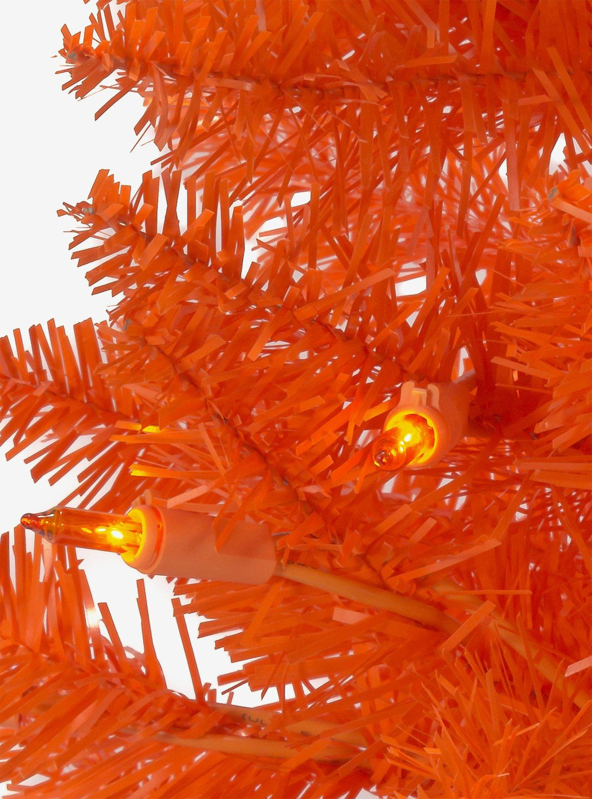 Árbol artificial naranja preiluminado de 91 cm