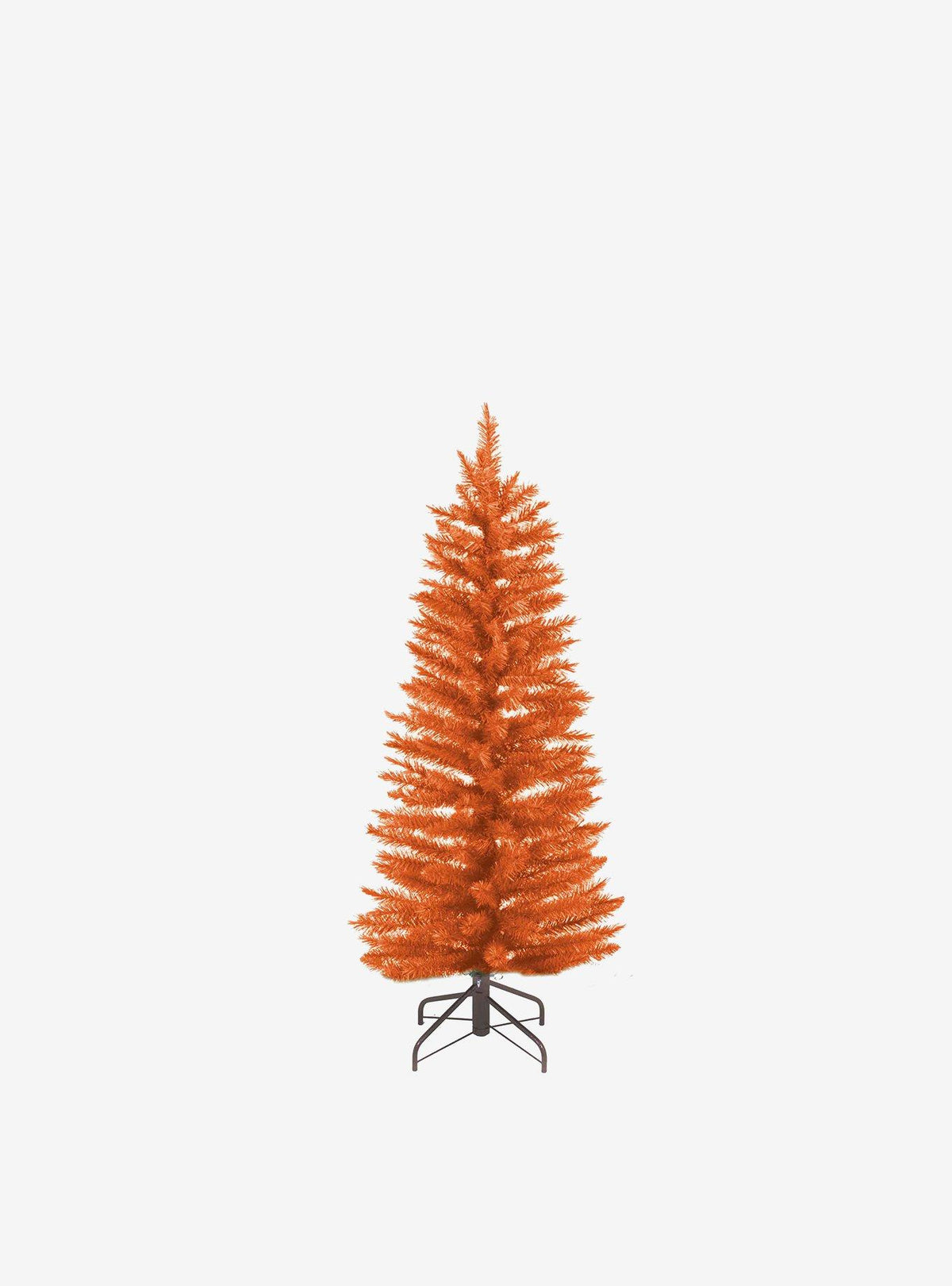 Árbol artificial naranja preiluminado de 91 cm