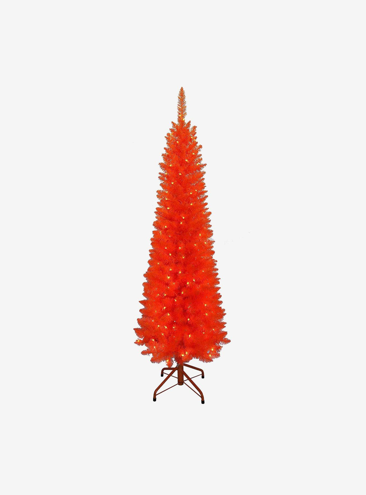 Árbol naranja delgado preiluminado de 1,8 m