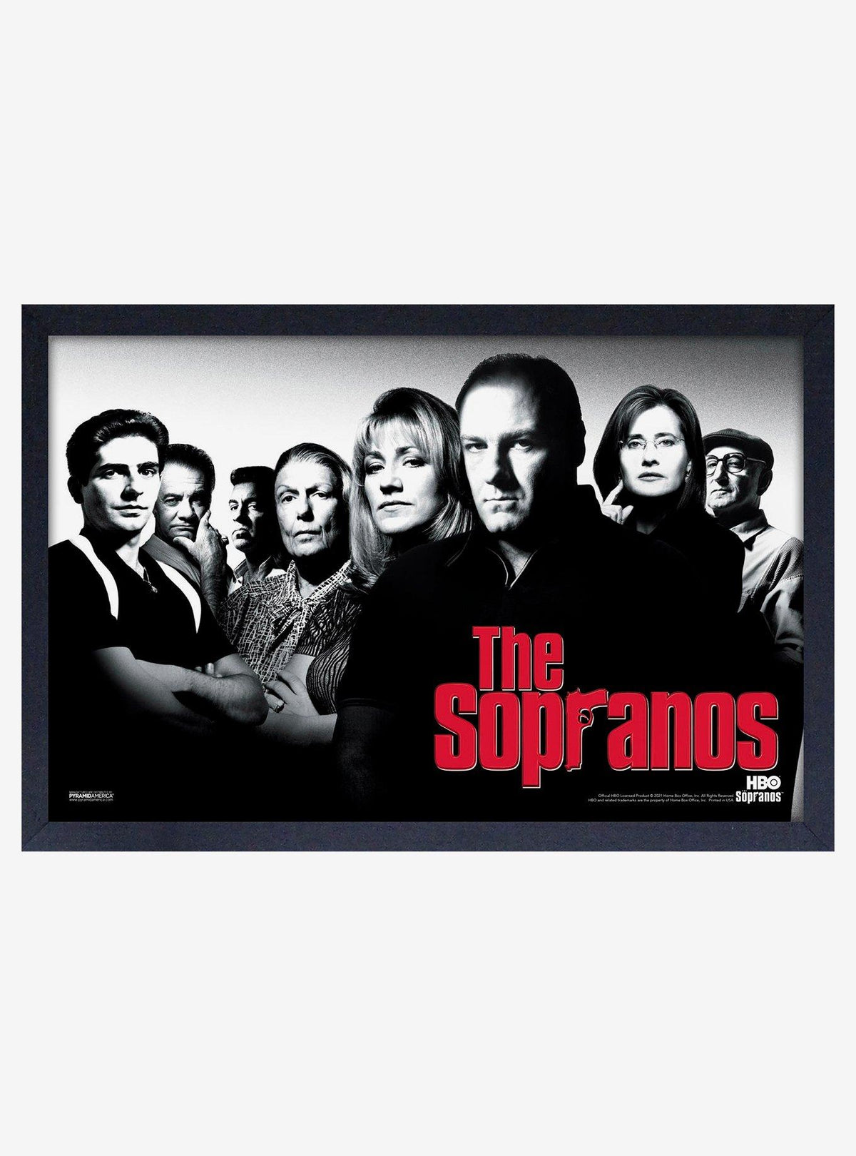 Póster enmarcado de madera con logo de The Sopranos