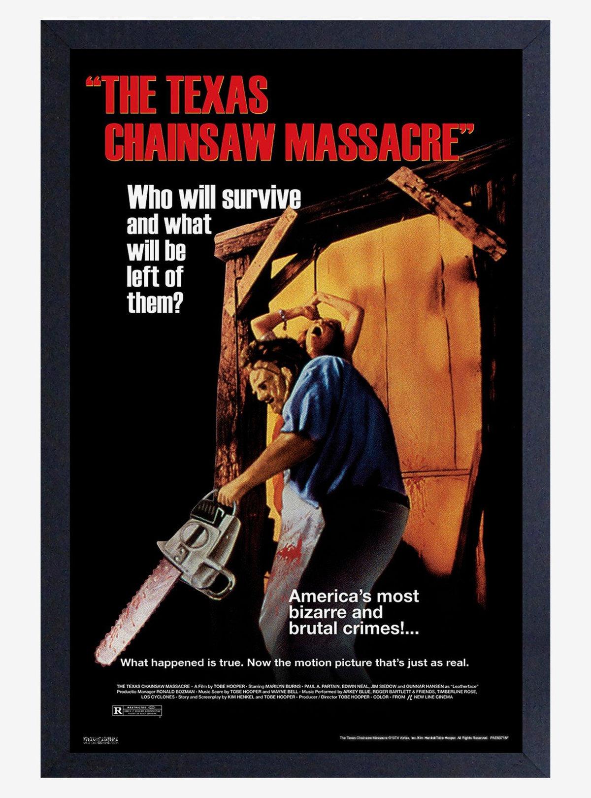 The Texas Chainsaw Massacre: cuadro de madera enmarcado