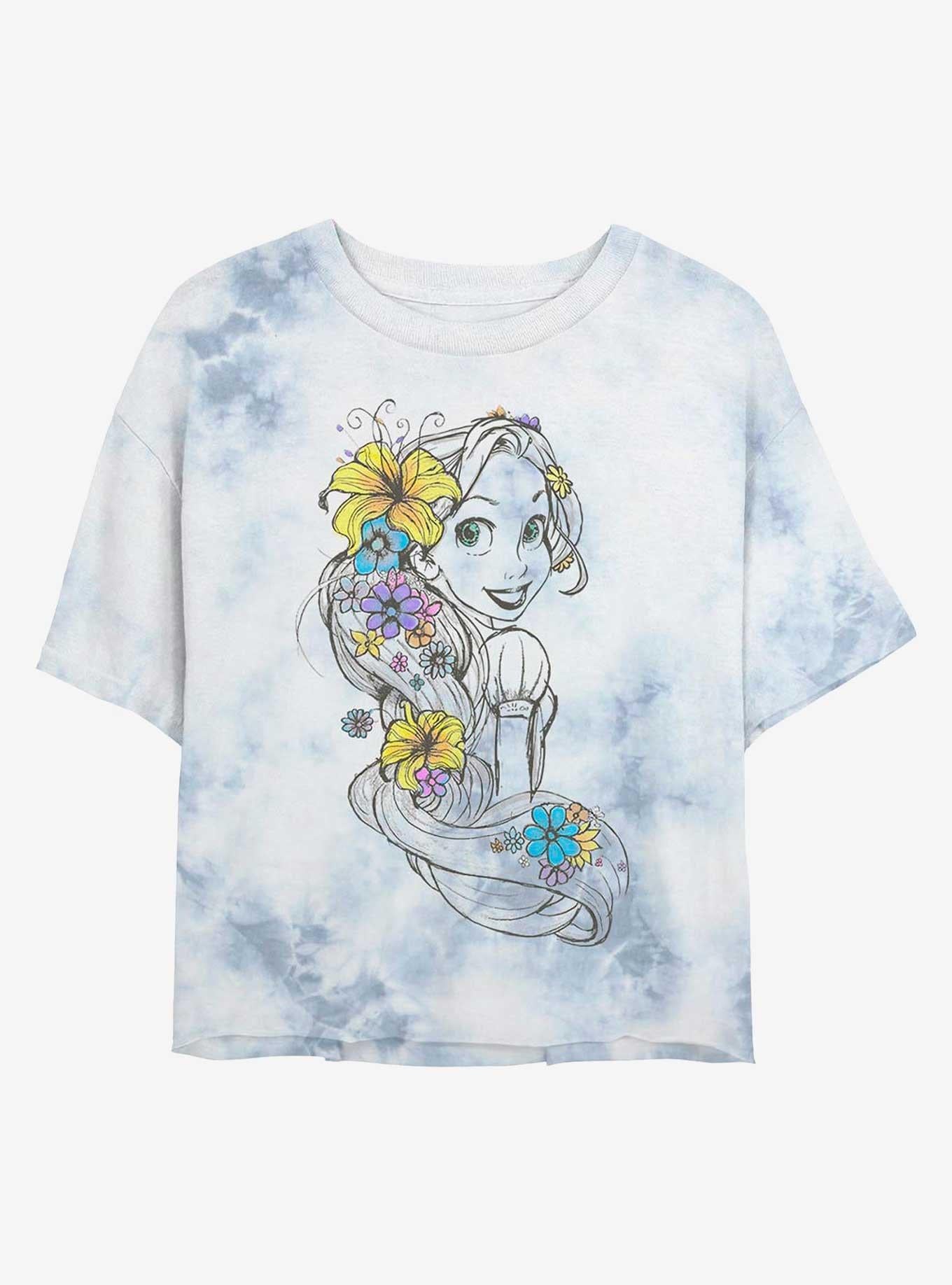 Polera corta tie-dye Rapunzel de Tangled