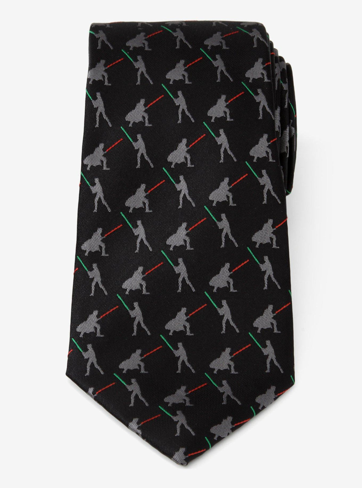 Corbata negra Star Wars: duelo de Vader y Luke
