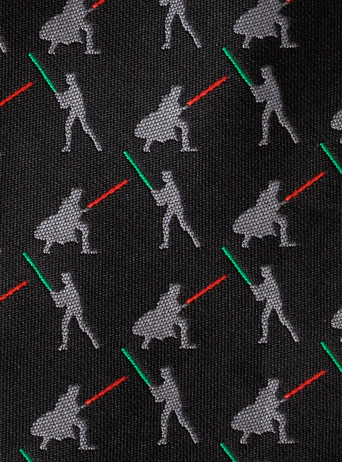 Corbata negra Star Wars: duelo de Vader y Luke