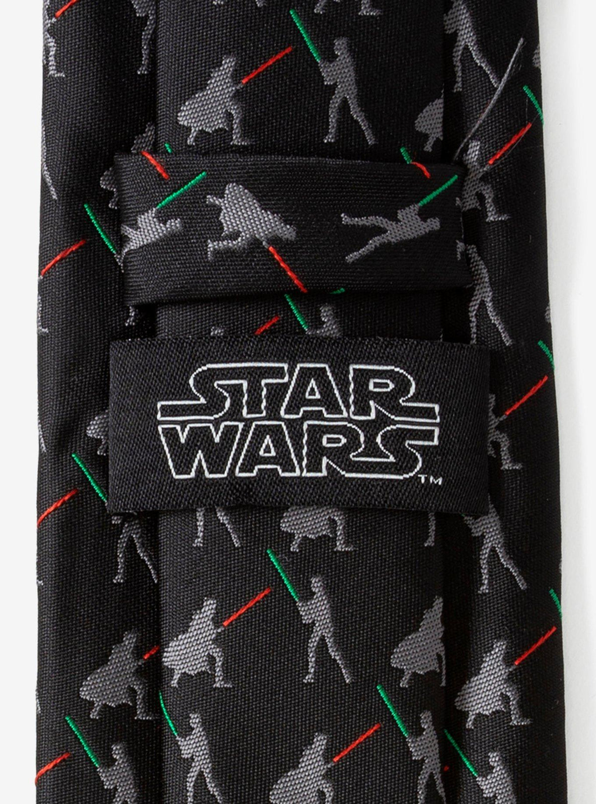 Corbata negra Star Wars: duelo de Vader y Luke