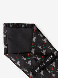 Corbata negra Star Wars: duelo de Vader y Luke