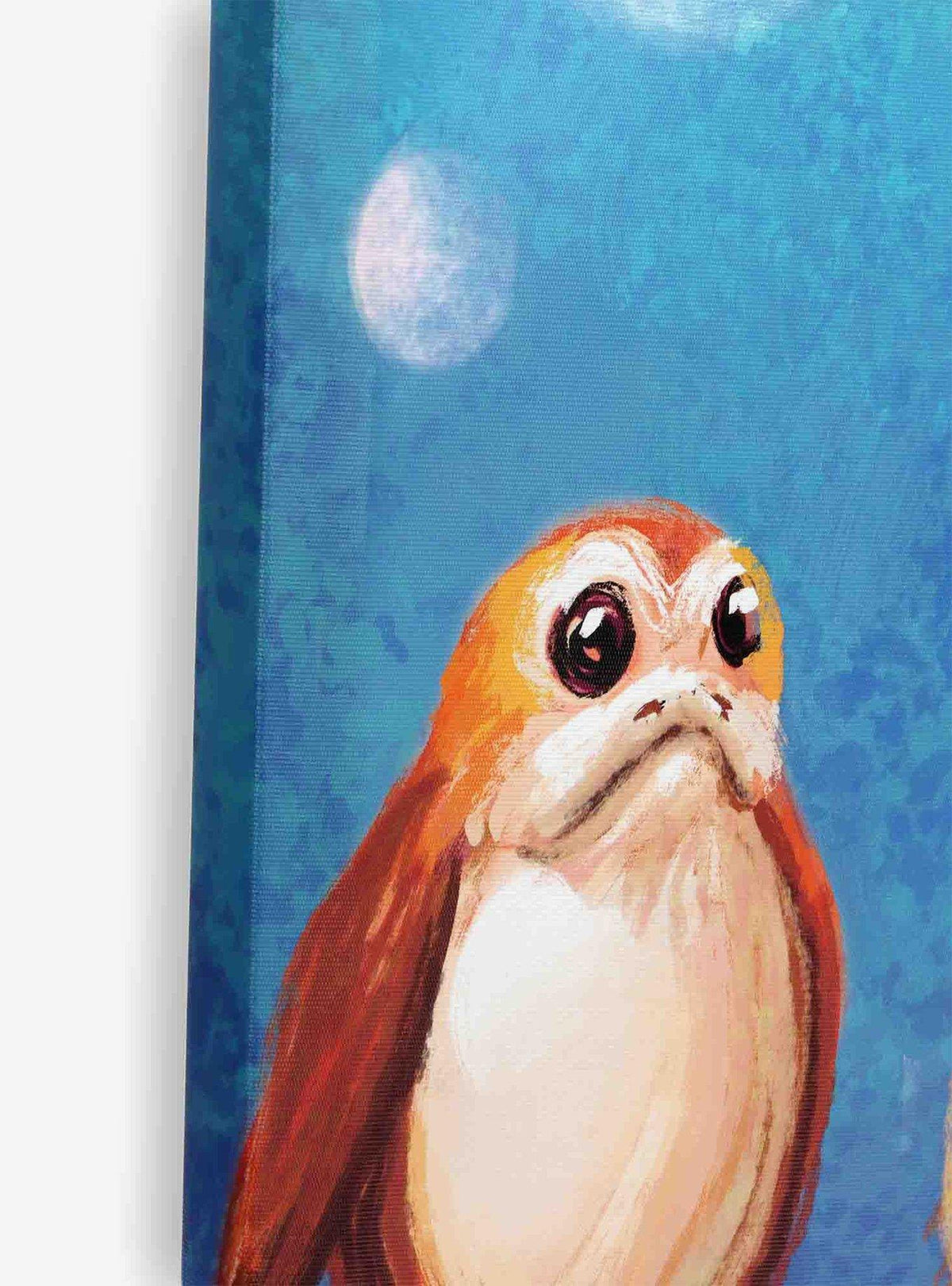 Cuadro de lona Star Wars: Chewbacca y los Porgs