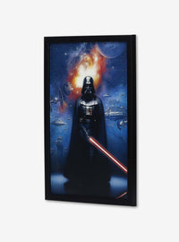 Decoración mural enmarcada de Darth Vader y galaxia