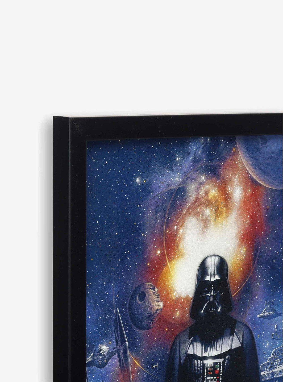 Decoración mural enmarcada de Darth Vader y galaxia