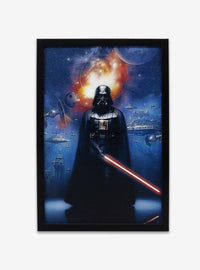 Decoración mural enmarcada de Darth Vader y galaxia