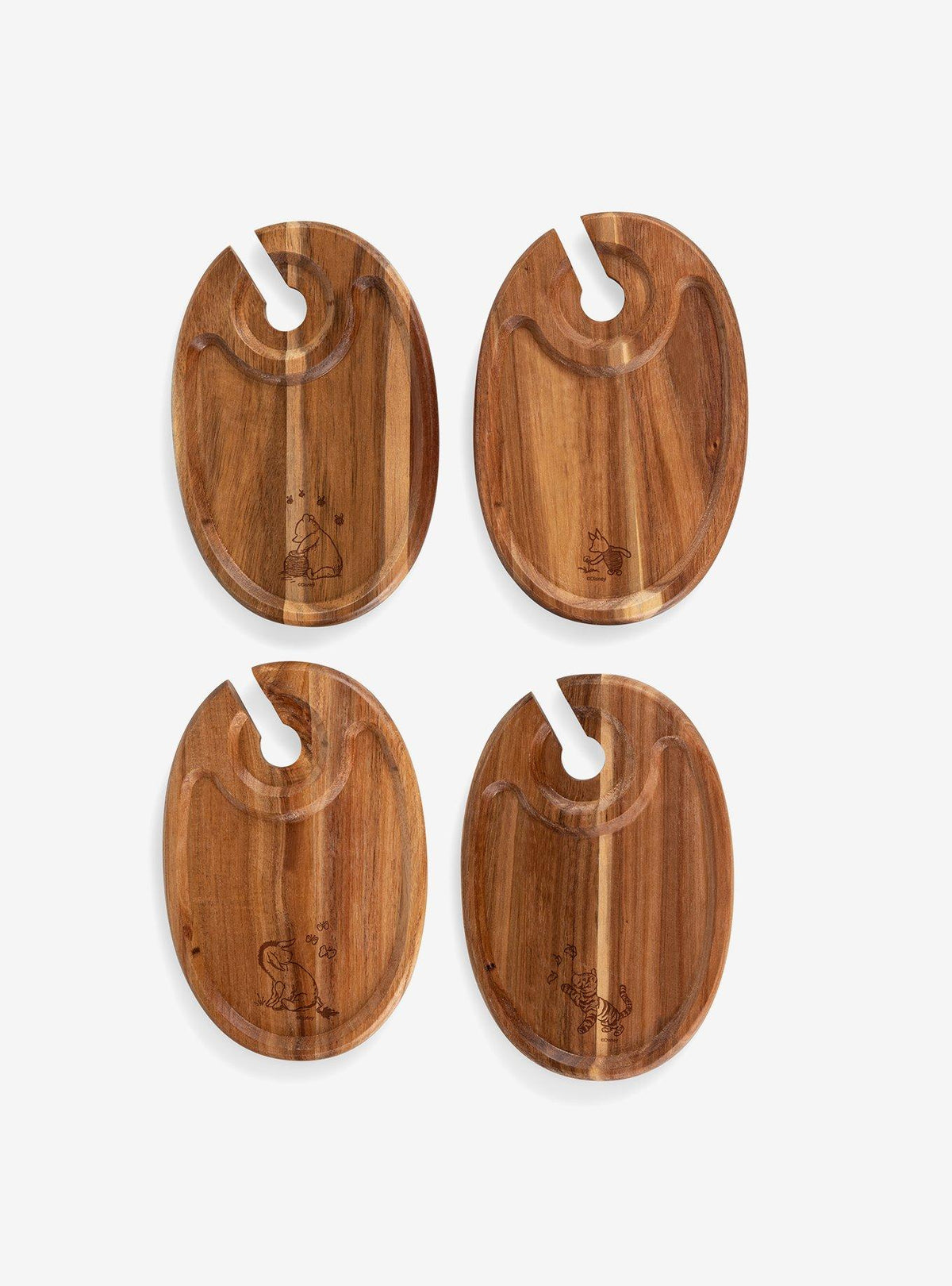 Set de 4 bandejas con portacopa de Winnie the Pooh