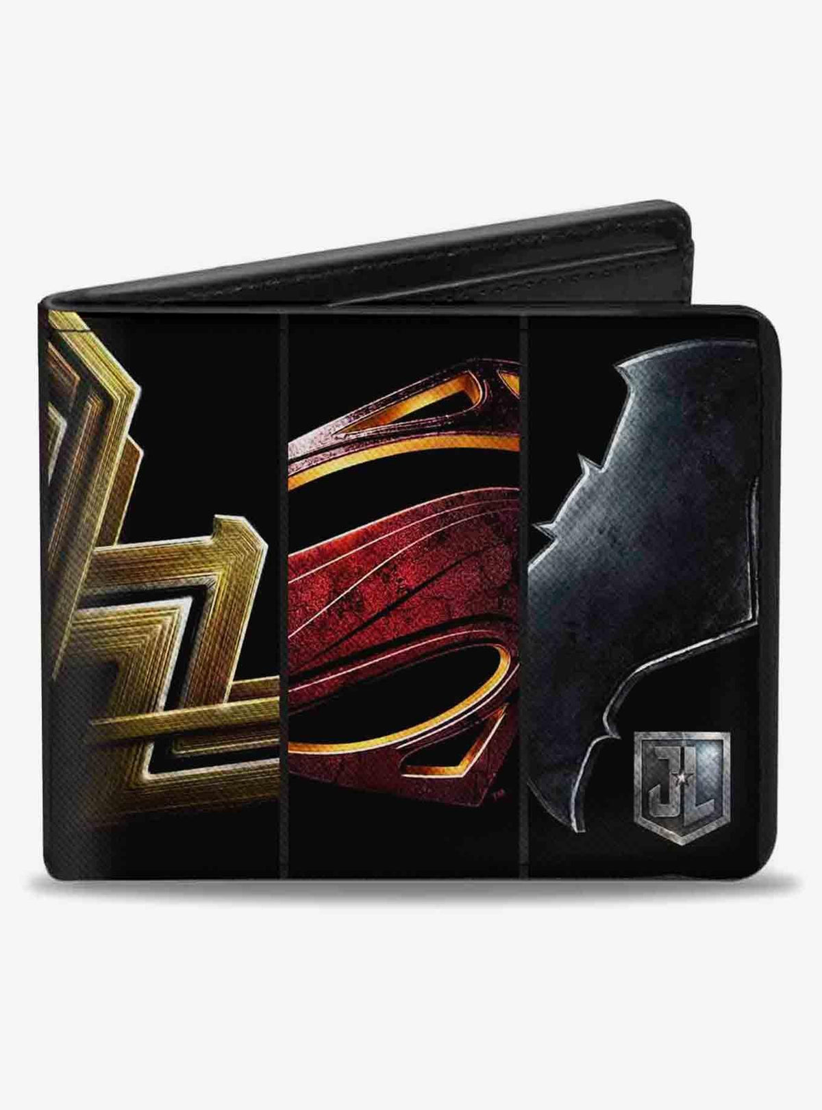 Billetera bifold Justice League 2017 con íconos de superhéroes