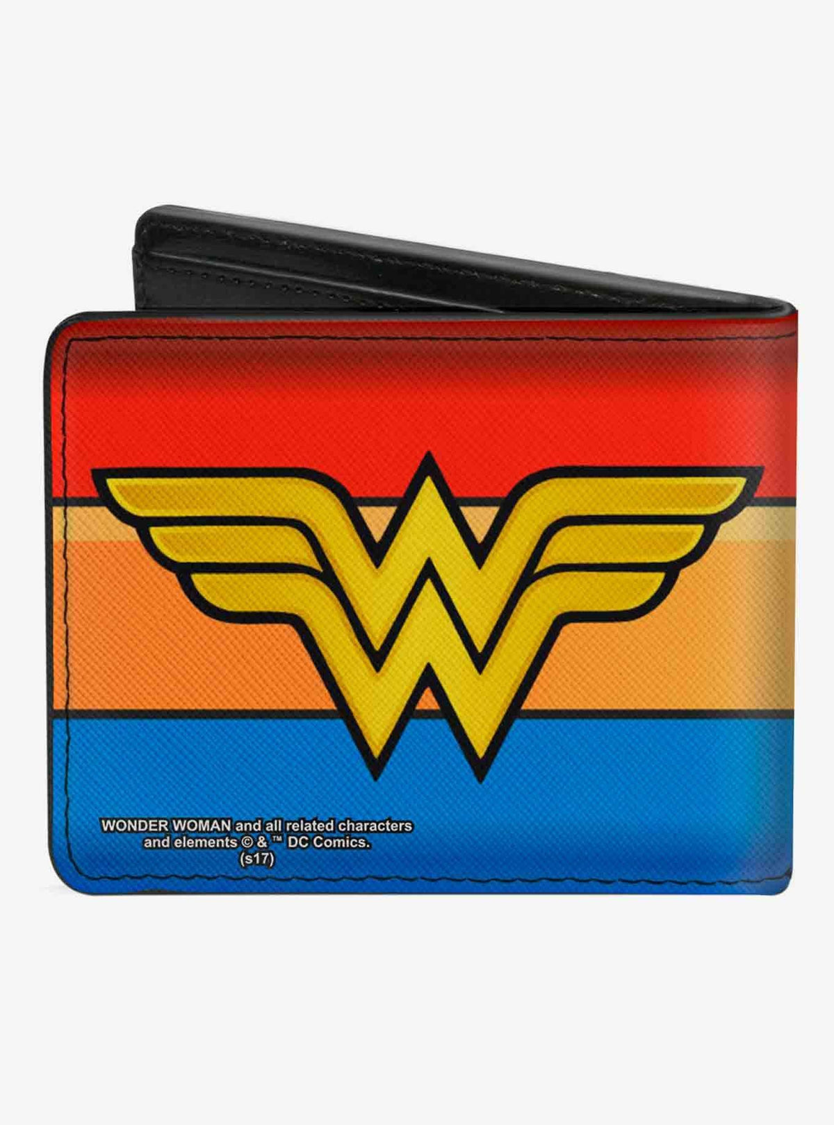 Billetera bifold de Wonder Woman con franjas