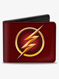 Billetera burdeo plegable The Flash
