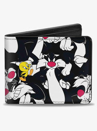 Billetera plegable Looney Tunes de Sylvester y Tweety