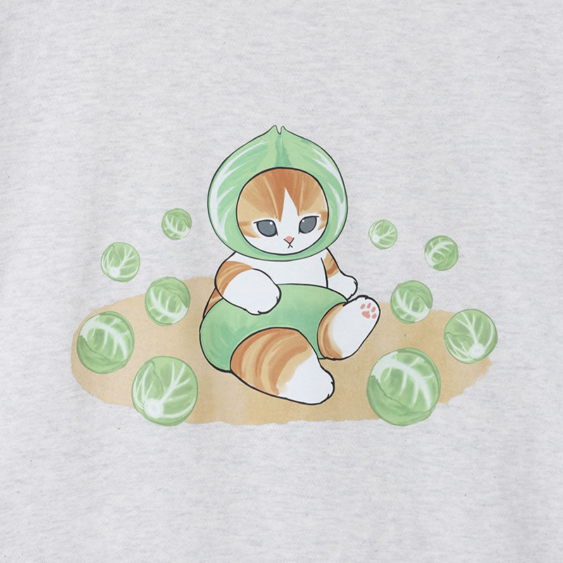 Polera mofusand con diseño de repollo, color avena