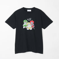 Polera negra Mofusand con diseño de pimentón