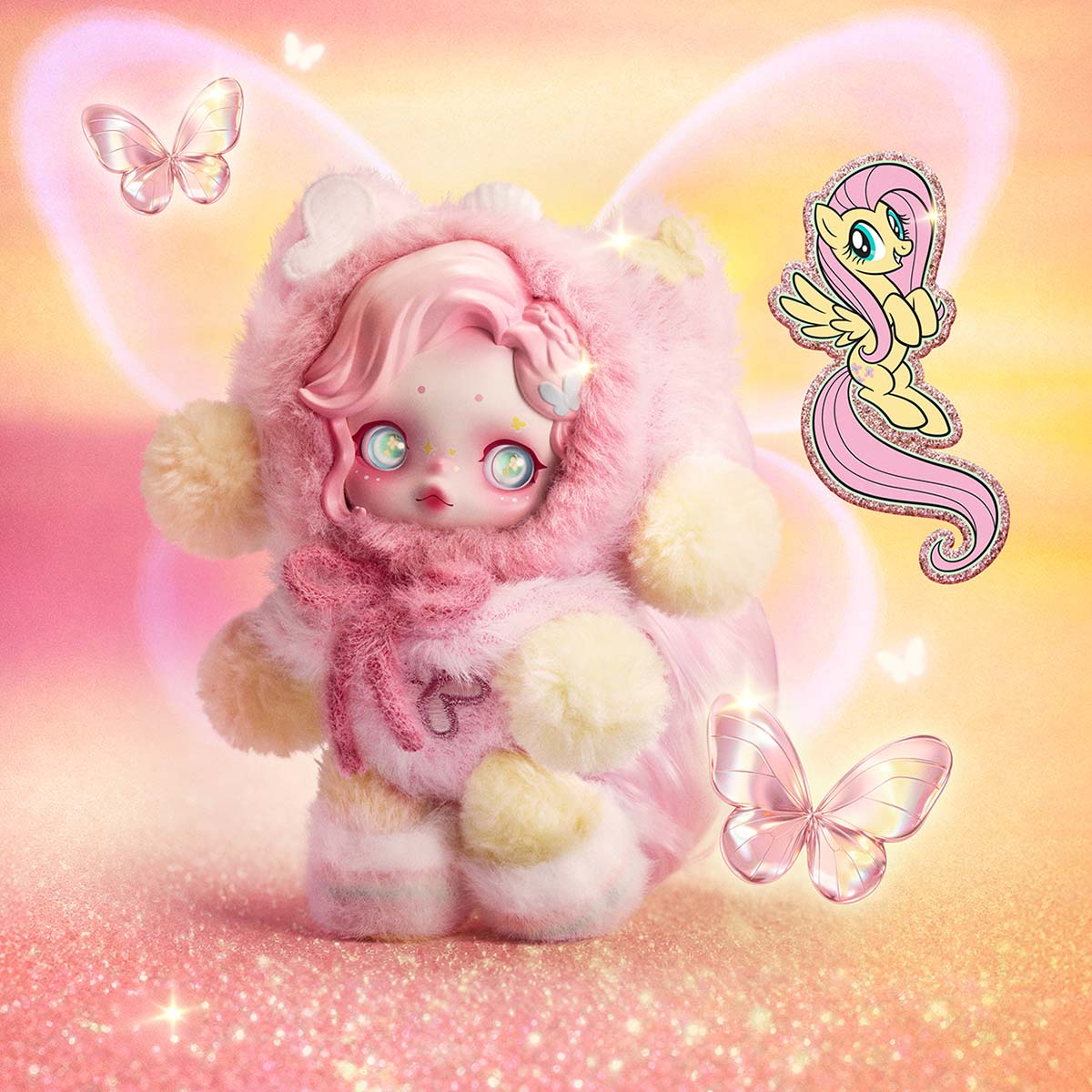 SKULLPANDA × My Little Pony: Llavero de peluche