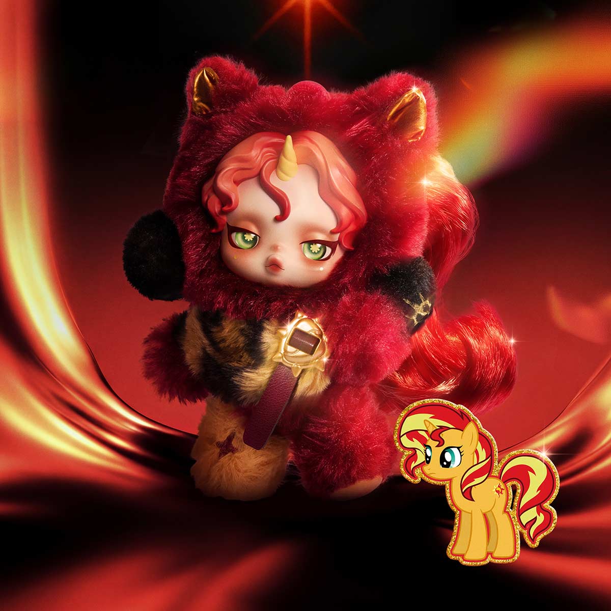 SKULLPANDA × My Little Pony: Llavero de peluche