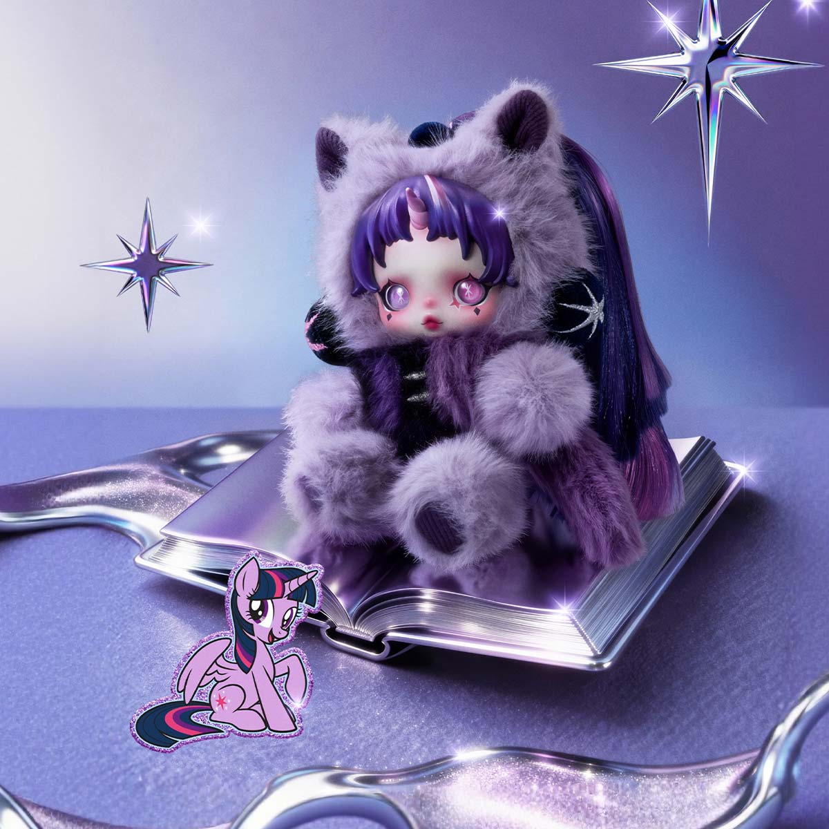 SKULLPANDA × My Little Pony: Llavero de peluche