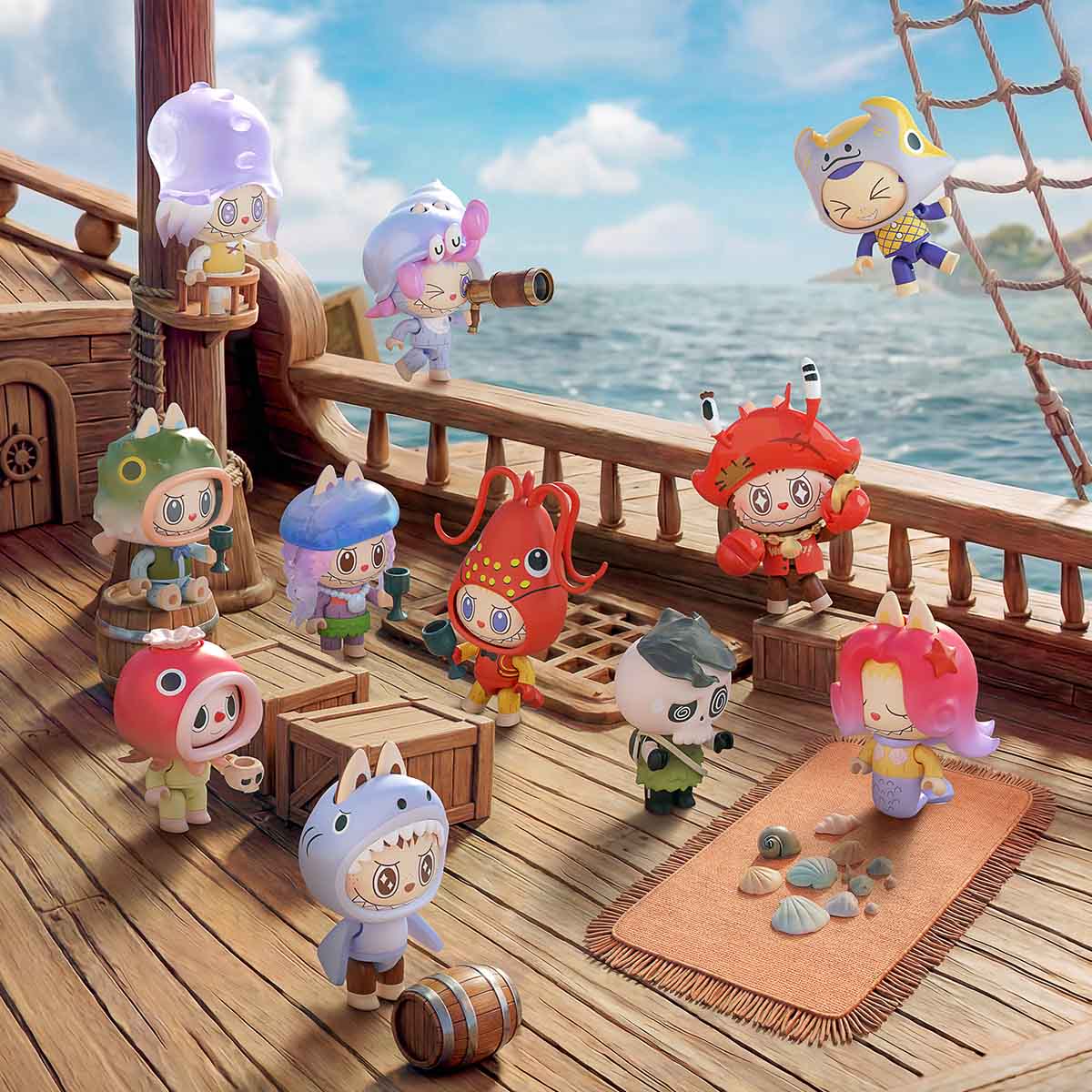 THE MONSTERS Chasing Mermaids: figuras de bloque